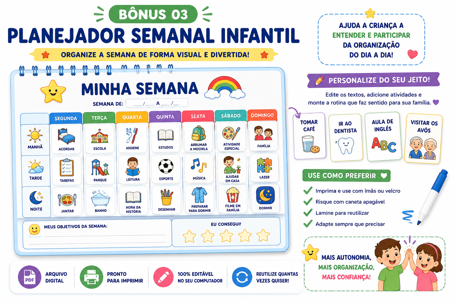 PLANEJADOR SEMANAL INFANTIL